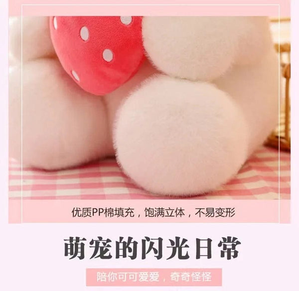 Planet Gates 22/35cm Sanrio Strawberry Kuromi Pillow Plush Toy Girls Soft Stuffed Animal Toys Strawberry Melody Doll Gift