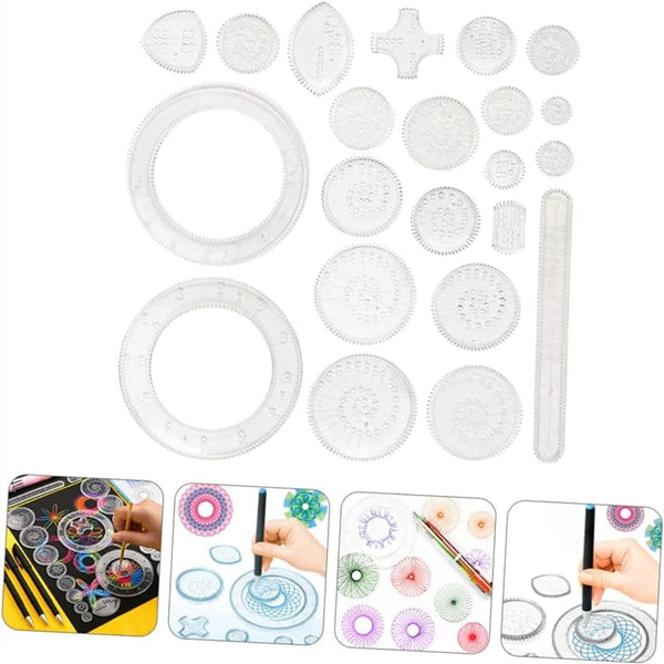 Planet Gates 22/4/1PC Spirograph Ruler Drawing Scratch Painting Toys Interlocking Gears Wheels Painting Drawing Accessories Educational Toy