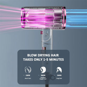 Planet Gates 2200W Hair Dryer Professional High Speed Powerful Blow Dryer Electric Negative Ion Low Noise Adjustable Salon Household Dryer