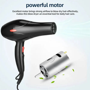 Planet Gates 220V / EU CkeyiN 1600W Hair Dryer Professional Negative Ion Blower Home Use Hot Cold Blow Drying Salon Blower Diffuser Concentrator Nozzle