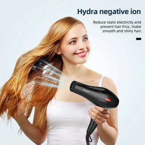 Planet Gates 220V / EU CkeyiN 1600W Hair Dryer Professional Negative Ion Blower Home Use Hot Cold Blow Drying Salon Blower Diffuser Concentrator Nozzle