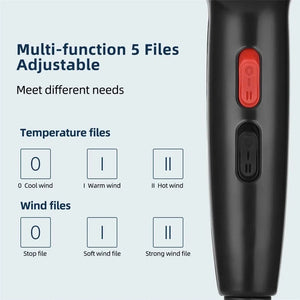 Planet Gates 220V / EU CkeyiN 1600W Hair Dryer Professional Negative Ion Blower Home Use Hot Cold Blow Drying Salon Blower Diffuser Concentrator Nozzle