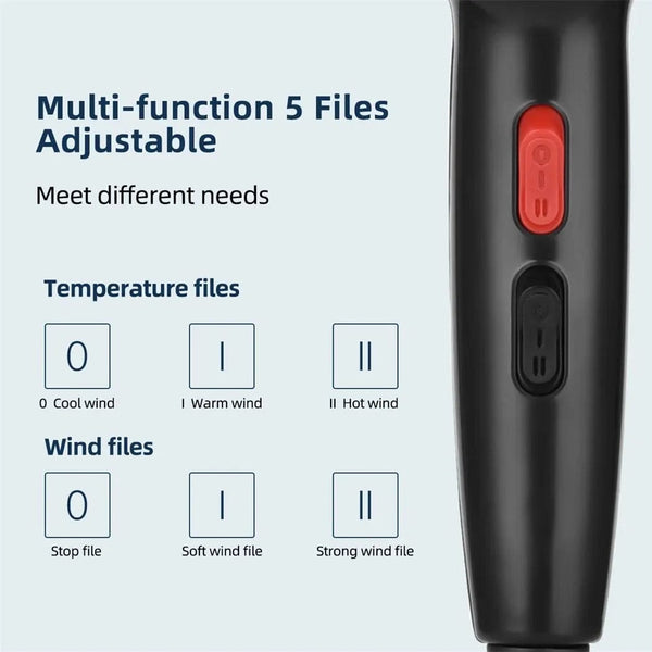 Planet Gates 220V / EU CkeyiN 1600W Hair Dryer Professional Negative Ion Blower Home Use Hot Cold Blow Drying Salon Blower Diffuser Concentrator Nozzle