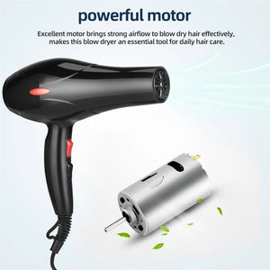 Planet Gates 220V / EU CkeyiN 1600W Hair Dryer Professional Negative Ion Blower Home Use Hot Cold Blow Drying Salon Blower Diffuser Concentrator Nozzle