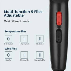 Planet Gates 220V / EU CkeyiN 1600W Hair Dryer Professional Negative Ion Blower Home Use Hot Cold Blow Drying Salon Blower Diffuser Concentrator Nozzle