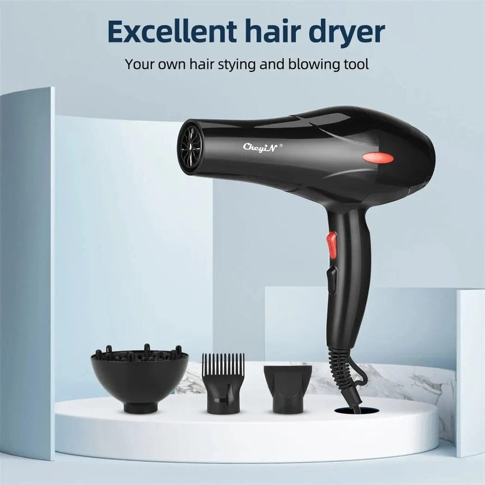 Planet Gates 220V / EU CkeyiN 1600W Hair Dryer Professional Negative Ion Blower Home Use Hot Cold Blow Drying Salon Blower Diffuser Concentrator Nozzle