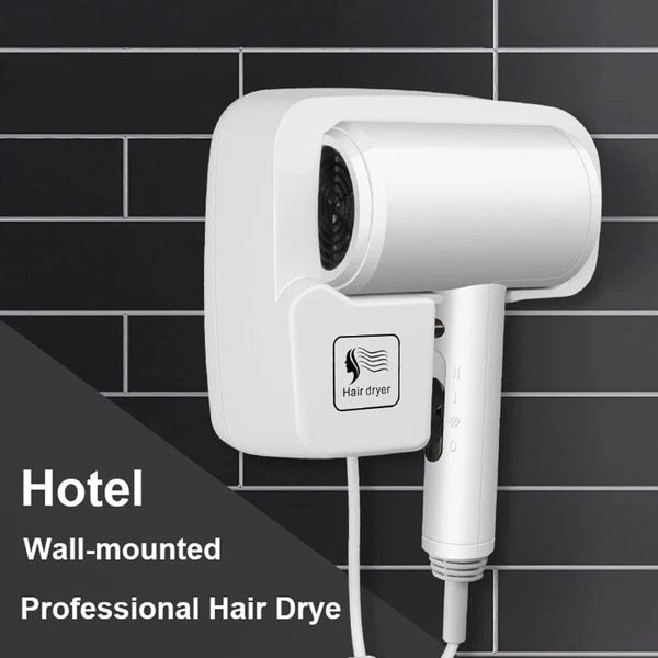 Planet Gates 220V Wall Mounted Hair Dryer Hotel Bathroom Hair Dryers Professional Constant Temperature Dryer with Holder Base Free Punching