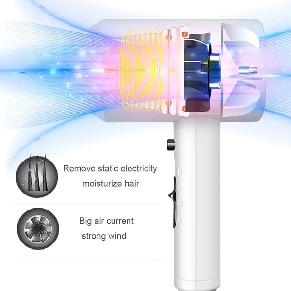 Planet Gates 220V Wall Mounted Hair Dryer Hotel Bathroom Hair Dryers Professional Constant Temperature Dryer with Holder Base Free Punching