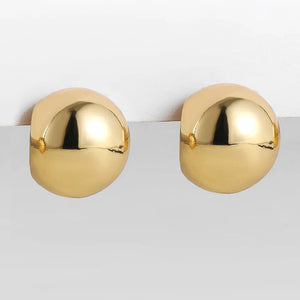 Planet Gates 22265 16 Stainless Steel Gold Plated Tear Drop Earrings Dupes for Women Lightweight Smooth Metal Waterdrop Hoop Earrings Trendy Jewelry