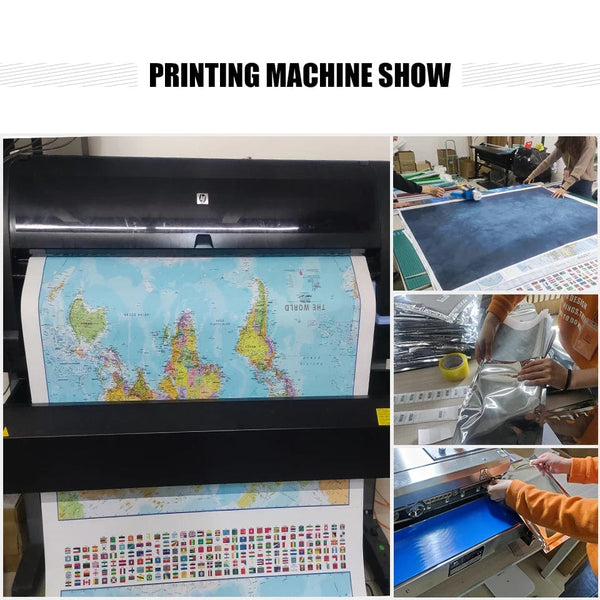 Planet Gates 225*150cm The World Political Map in Russian Foldable Canvas Painting Non-woven Wall Art Poster School Education Supplies