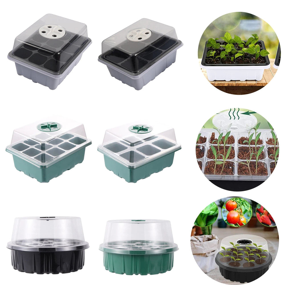 Planet Gates 2281 6/12/13 Grid Ventilation Germination Box With Ventilation Hole Cultivation Planting Box Square Round Seedling Starter Tray