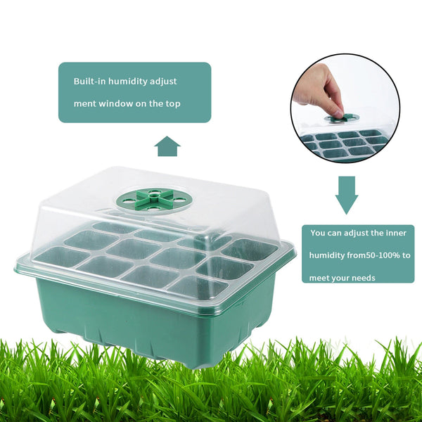 Planet Gates 2281 6/12/13 Grid Ventilation Germination Box With Ventilation Hole Cultivation Planting Box Square Round Seedling Starter Tray