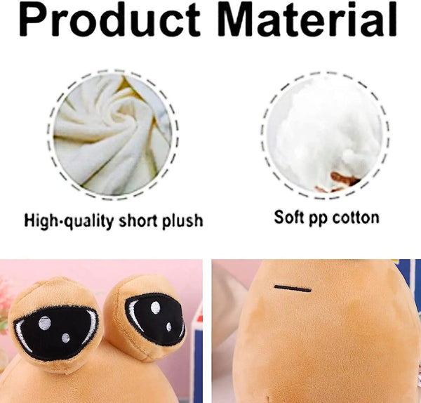 Planet Gates 22cm/8.6in Pou Plush Cartoon Alien Toy Kawaii Stuffed Animal Doll Hot Game Figure Gifts for Fans