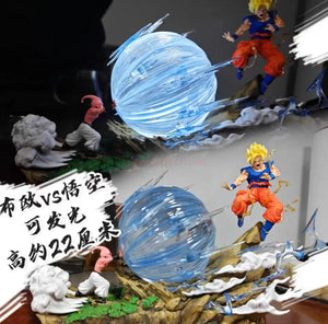 Planet Gates 22cm Anime Dragon Ball Z Majin Buu Vs Son Goku Figurine Gk Statue Action Figures Pvc Collection Model For Children Gifts Toy
