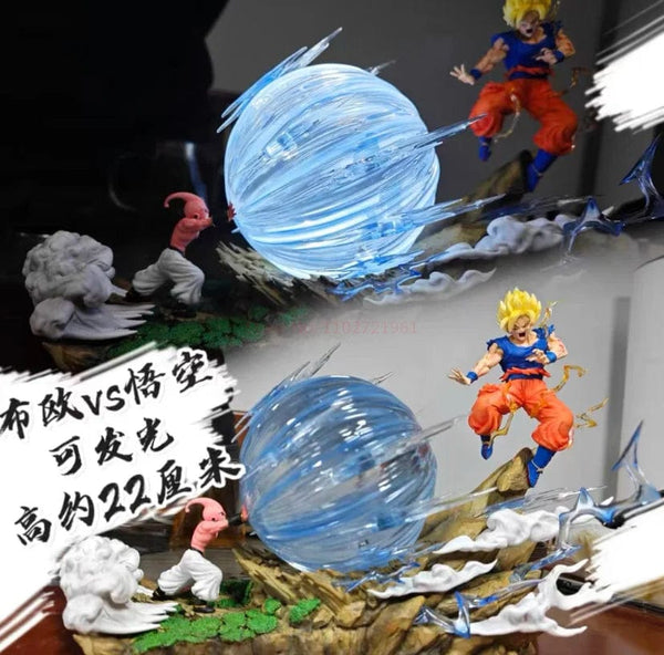 Planet Gates 22cm Anime Dragon Ball Z Majin Buu Vs Son Goku Figurine Gk Statue Action Figures Pvc Collection Model For Children Gifts Toy