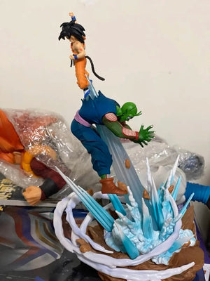 Planet Gates 22cm Anime Dragon Ball Z Majin Buu Vs Son Goku Figurine Gk Statue Action Figures Pvc Collection Model For Children Gifts Toy