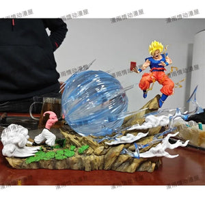 Planet Gates 22cm Anime Dragon Ball Z Majin Buu Vs Son Goku Figurine Gk Statue Action Figures Pvc Collection Model For Children Gifts Toy