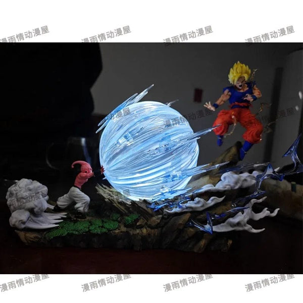 Planet Gates 22cm Anime Dragon Ball Z Majin Buu Vs Son Goku Figurine Gk Statue Action Figures Pvc Collection Model For Children Gifts Toy