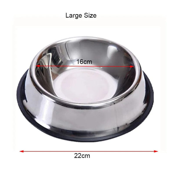 Planet Gates 22cm Stainless Steel Pet Dog Bowl Food Storage Container Dog Food Bowl Water Bottle Pet Bowl Feeder Dish for Small Large Dogs Cats
