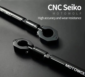 Planet Gates 22mm CNC Aluminum Motorcycle/Scooter/Sport-bike/Cycle Reinforced Crossbar Motor Phone/GPS/Spotlight/Headlights Mounting Bracket