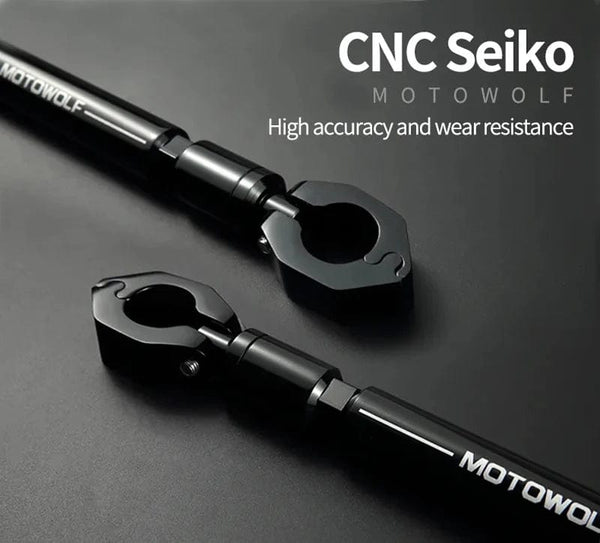 Planet Gates 22mm CNC Aluminum Motorcycle/Scooter/Sport-bike/Cycle Reinforced Crossbar Motor Phone/GPS/Spotlight/Headlights Mounting Bracket