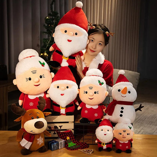 Planet Gates 23-50CM Cute Santa Claus Snowman Elk Granny Plush Toys Christmas Decor Dolls Stuffed Soft for Baby Kids Gift