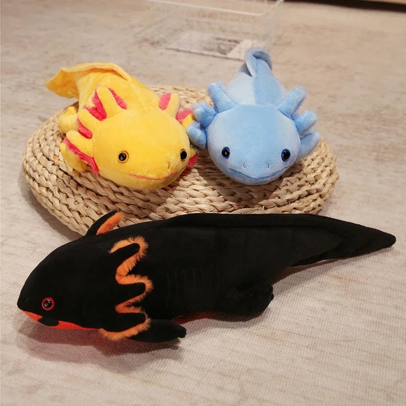 Planet Gates 23-80cm Kawaii Colorful Newt Plush Toy Stuffed Cute Axolotl Salamander Fuzzy Plush Fish Appeasing Long Pillow Cushion Kids Gift
