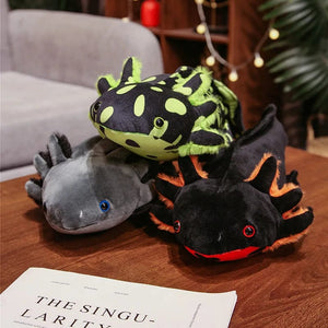 Planet Gates 23-80cm Kawaii Colorful Newt Plush Toy Stuffed Cute Axolotl Salamander Fuzzy Plush Fish Appeasing Long Pillow Cushion Kids Gift