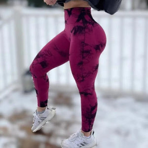 Planet Gates 23 Colors Tie Dye Seamless Leggings Push Up Women Mallas Sports Fitness Contour Yoga Running Pants Elastic Nylon Tights Leggins