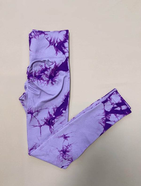 Planet Gates 23 Colors Tie Dye Seamless Leggings Push Up Women Mallas Sports Fitness Contour Yoga Running Pants Elastic Nylon Tights Leggins