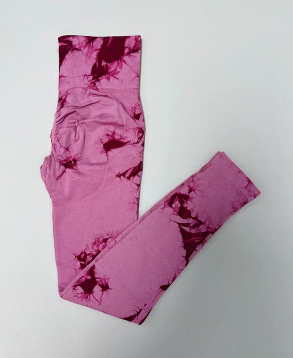 Planet Gates 23 Colors Tie Dye Seamless Leggings Push Up Women Mallas Sports Fitness Contour Yoga Running Pants Elastic Nylon Tights Leggins