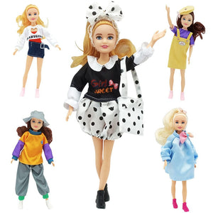 Planet Gates 23cm Boy Doll Full Set 1/7 Kelly Sister Couple Doll with Clothes Girls Dress Up Toys Gifts