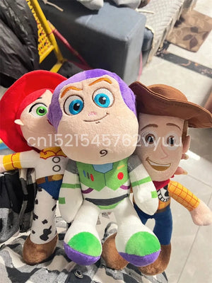 Planet Gates 23cm Cute Woody Buzz Lightyear Plush Toy Lovely Stuffed Anime Jessie Plushies Pendant Cartoon Doll Home Decor Xmas Gifts