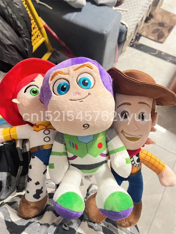 Planet Gates 23cm Cute Woody Buzz Lightyear Plush Toy Lovely Stuffed Anime Jessie Plushies Pendant Cartoon Doll Home Decor Xmas Gifts