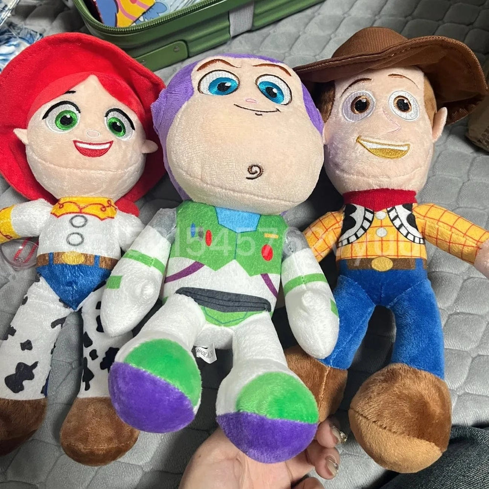 Planet Gates 23cm Cute Woody Buzz Lightyear Plush Toy Lovely Stuffed Anime Jessie Plushies Pendant Cartoon Doll Home Decor Xmas Gifts