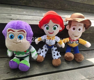 Planet Gates 23cm Cute Woody Buzz Lightyear Plush Toy Lovely Stuffed Anime Jessie Plushies Pendant Cartoon Doll Home Decor Xmas Gifts