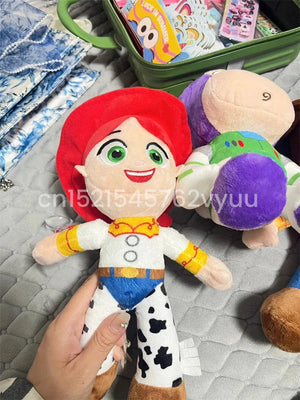 Planet Gates 23cm Cute Woody Buzz Lightyear Plush Toy Lovely Stuffed Anime Jessie Plushies Pendant Cartoon Doll Home Decor Xmas Gifts