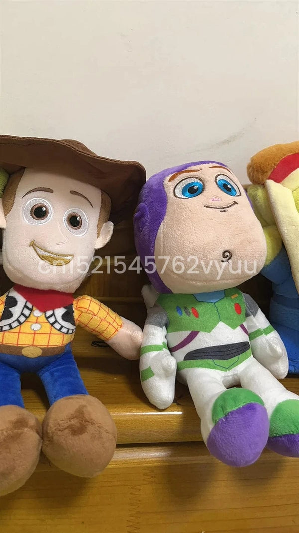 Planet Gates 23cm Cute Woody Buzz Lightyear Plush Toy Lovely Stuffed Anime Jessie Plushies Pendant Cartoon Doll Home Decor Xmas Gifts