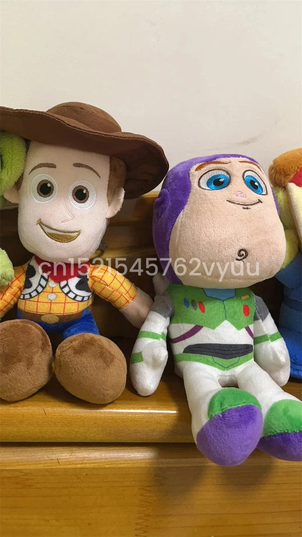 Planet Gates 23cm Cute Woody Buzz Lightyear Plush Toy Lovely Stuffed Anime Jessie Plushies Pendant Cartoon Doll Home Decor Xmas Gifts