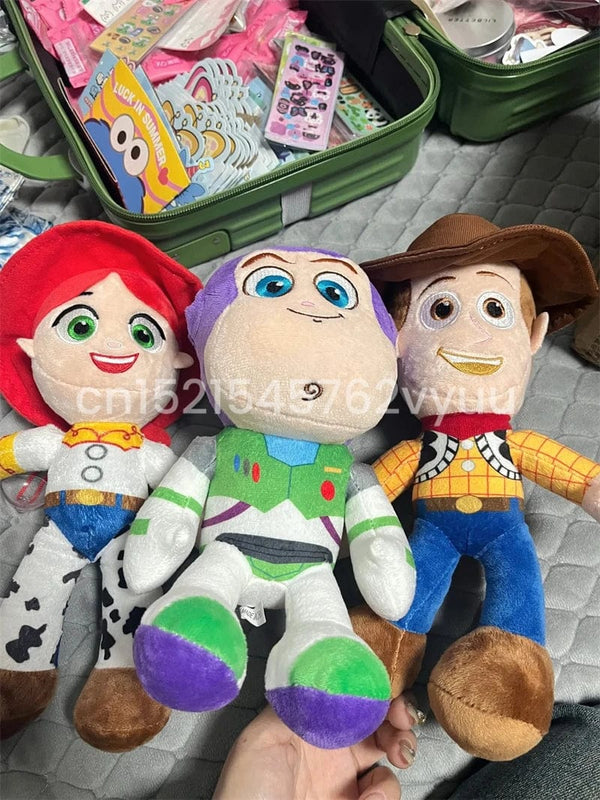 Planet Gates 23cm Cute Woody Buzz Lightyear Plush Toy Lovely Stuffed Anime Jessie Plushies Pendant Cartoon Doll Home Decor Xmas Gifts