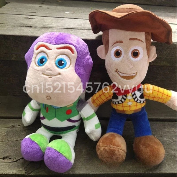 Planet Gates 23cm Cute Woody Buzz Lightyear Plush Toy Lovely Stuffed Anime Jessie Plushies Pendant Cartoon Doll Home Decor Xmas Gifts