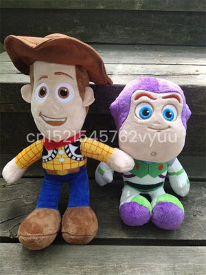 Planet Gates 23cm Cute Woody Buzz Lightyear Plush Toy Lovely Stuffed Anime Jessie Plushies Pendant Cartoon Doll Home Decor Xmas Gifts