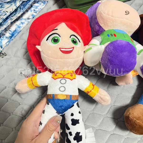 Planet Gates 23cm Cute Woody Buzz Lightyear Plush Toy Lovely Stuffed Anime Jessie Plushies Pendant Cartoon Doll Home Decor Xmas Gifts
