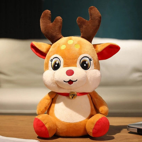 Planet Gates 23cm elk / 20cm 20CM Cute Christmas Series Doll Santa Claus Elk Plush Toy Stuffed Soft Snowman Deer Toys for Kids Girls Xmas Gift Decor Props