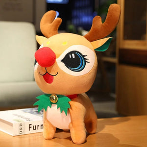 Planet Gates 23cm elk / 20cm 20CM Cute Christmas Series Doll Santa Claus Elk Plush Toy Stuffed Soft Snowman Deer Toys for Kids Girls Xmas Gift Decor Props