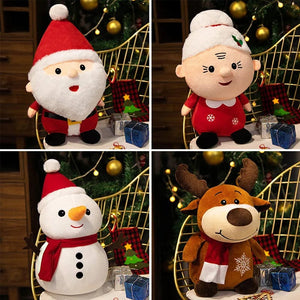 Planet Gates 23cm elk / 20cm 20CM Cute Christmas Series Doll Santa Claus Elk Plush Toy Stuffed Soft Snowman Deer Toys for Kids Girls Xmas Gift Decor Props