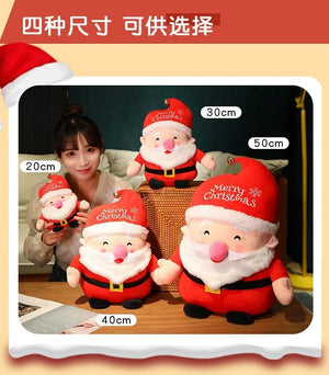 Planet Gates 23cm elk / 20cm 20CM Cute Christmas Series Doll Santa Claus Elk Plush Toy Stuffed Soft Snowman Deer Toys for Kids Girls Xmas Gift Decor Props