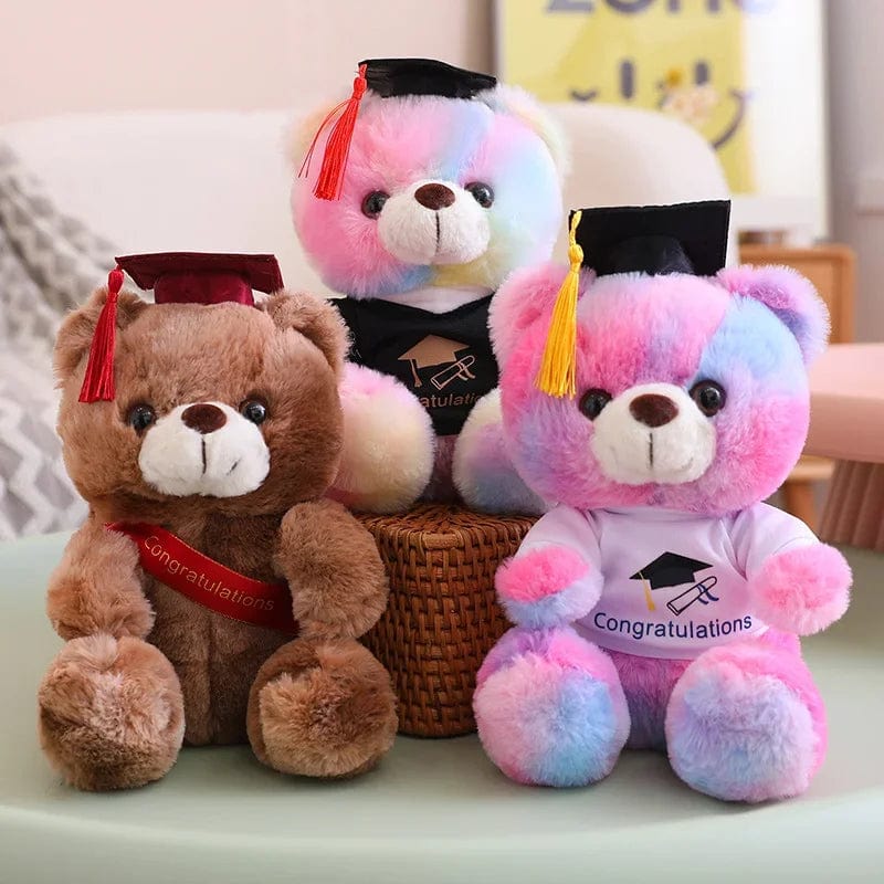 Planet Gates 23cm Graduate Bear With Hat Plush Toys Stuffed Animals Bear Plush Toys Doll Pillow Kids Lovers Birthday Baby Gift