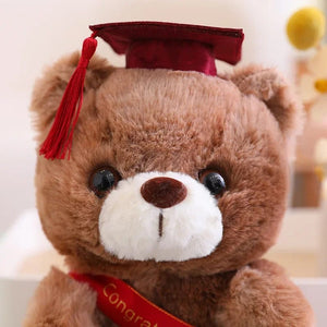Planet Gates 23cm Graduate Bear With Hat Plush Toys Stuffed Animals Bear Plush Toys Doll Pillow Kids Lovers Birthday Baby Gift
