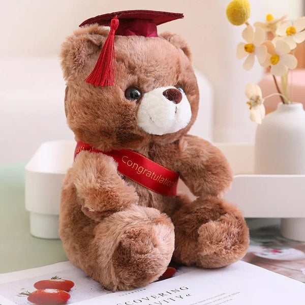 Planet Gates 23cm Graduate Bear With Hat Plush Toys Stuffed Animals Bear Plush Toys Doll Pillow Kids Lovers Birthday Baby Gift